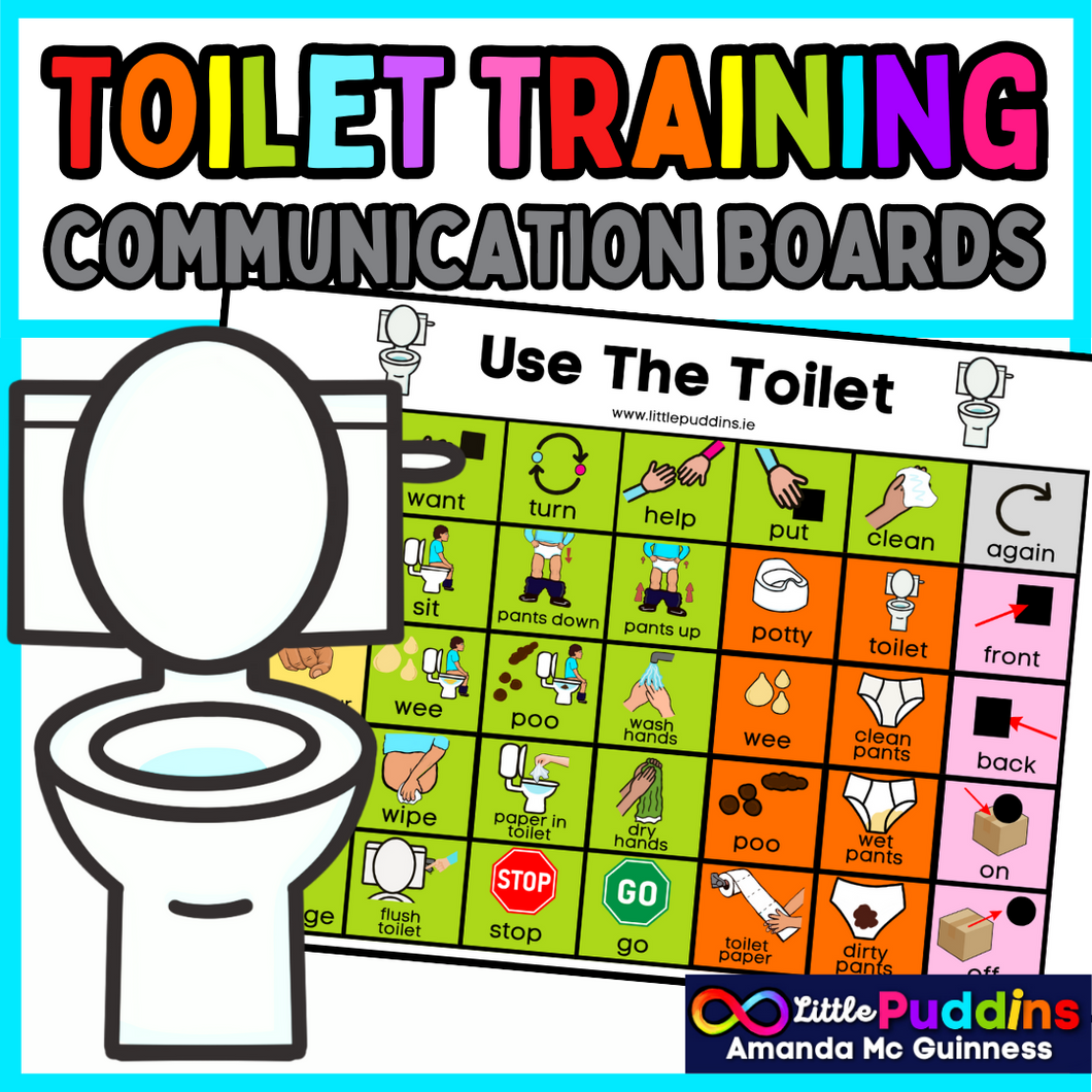 Autism Toilet Training AAC Communication Board Set